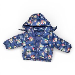 Polo by Ralph Lauren Navy Puffer Jacket with Prints